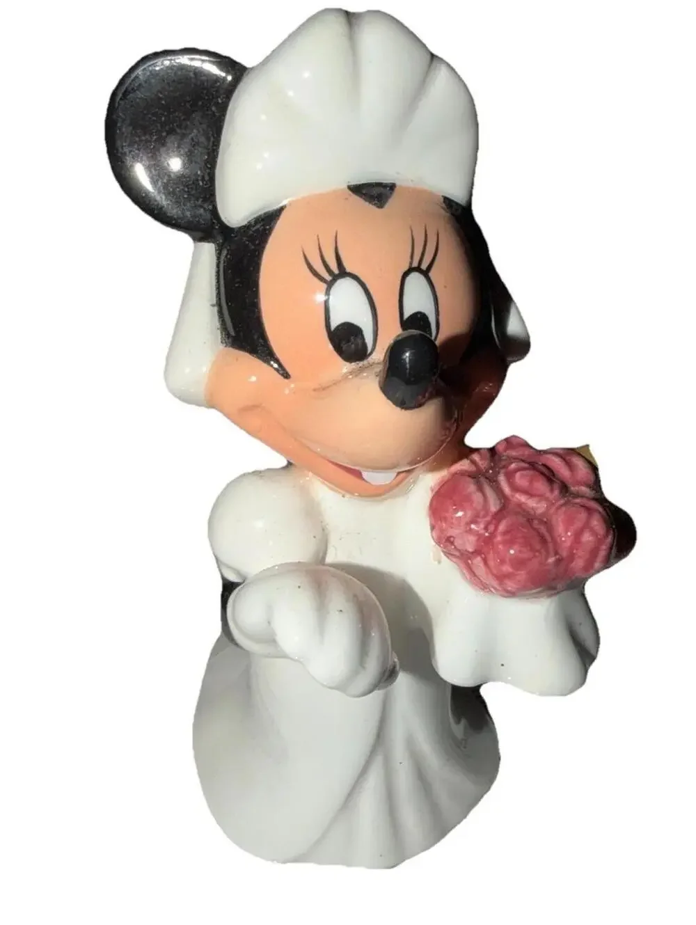 Disney Minnie Mouse Wedding Salt & Pepper Shaker Bride Ornaments